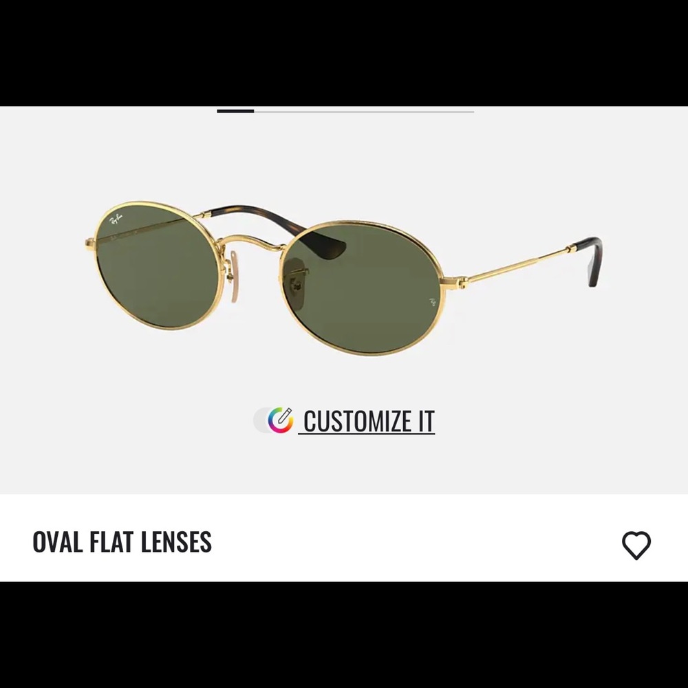 Oval flat raybans